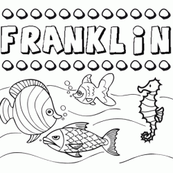 Desenhos do nome Franklin para imprimir e colorir com as crianças