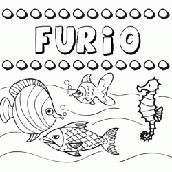 Desenhos do nome Furio para imprimir e colorir com as crianças