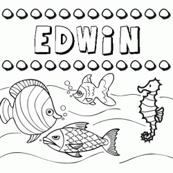 Desenhos do nome Edwin para imprimir e colorir com as crianças