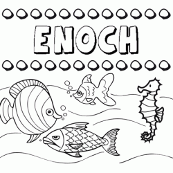 Desenhos do nome Enoch para imprimir e colorir com as crianças