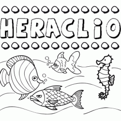 Desenhos do nome Heraclio para imprimir e colorir com as crianças