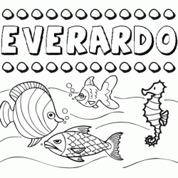Desenhos do nome Everardo para imprimir e colorir com as crianças