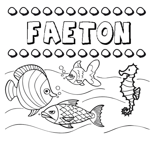 Desenhos do nome Faetón para imprimir e colorir com as crianças