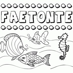 Desenhos do nome Faetonte para imprimir e colorir com as crianças