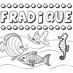 Desenhos do nome Fradique para imprimir e colorir com as crianças