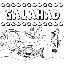 Desenhos do nome Galahad para imprimir e colorir com as crianças