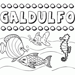 Desenhos do nome Galdulfo para imprimir e colorir com as crianças