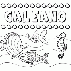 Desenhos do nome Galeano para imprimir e colorir com as crianças