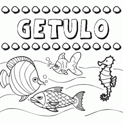 Desenhos do nome Gétulo para imprimir e colorir com as crianças