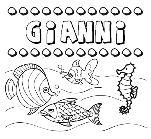 Desenhos do nome Giànni para imprimir e colorir com as crianças
