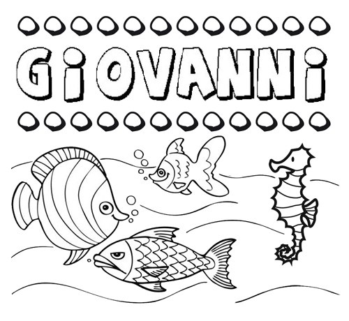 Desenhos do nome Giovanni para imprimir e colorir com as crianças