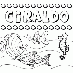 Desenhos do nome Giraldo para imprimir e colorir com as crianças