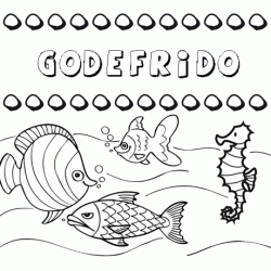 Desenhos do nome Godefrido para imprimir e colorir com as crianças