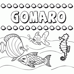 Desenhos do nome Gomaro para imprimir e colorir com as crianças