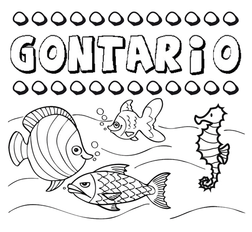 Desenhos do nome Gontario para imprimir e colorir com as crianças