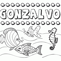 Desenhos do nome Gonzalvo para imprimir e colorir com as crianças