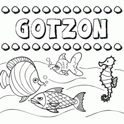 Desenhos do nome Gotzon para imprimir e colorir com as crianças