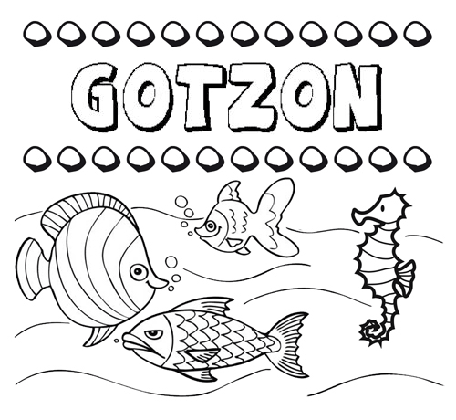 Desenhos do nome Gotzon para imprimir e colorir com as crianças