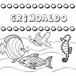 Desenhos do nome Grimoaldo para imprimir e colorir com as crianças