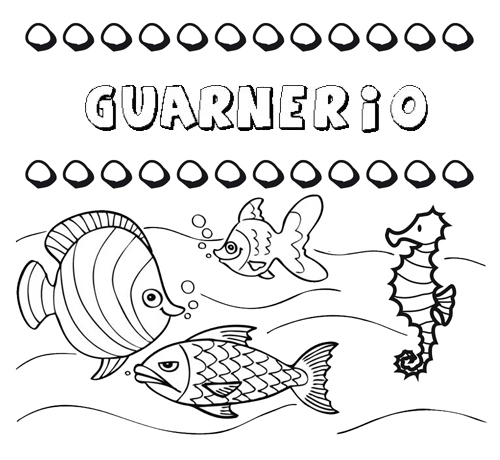 Desenhos do nome Guarnerio para imprimir e colorir com as crianças