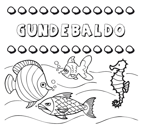 Desenhos do nome Gundebaldo para imprimir e colorir com as crianças