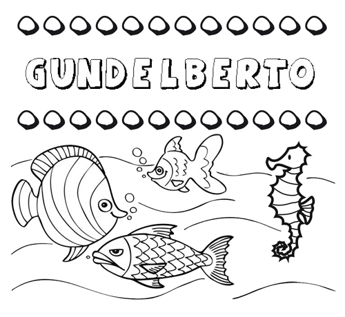 Desenhos do nome Gundelberto para imprimir e colorir com as crianças