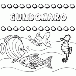 Desenhos do nome Gundomaro para imprimir e colorir com as crianças