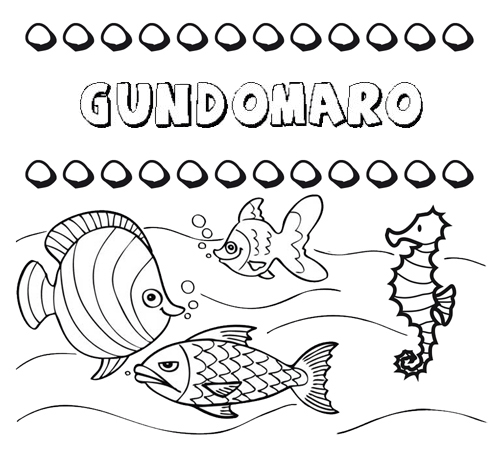 Desenhos do nome Gundomaro para imprimir e colorir com as crianças
