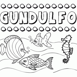 Desenhos do nome Gundulfo para imprimir e colorir com as crianças