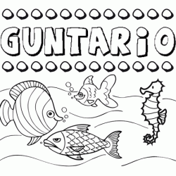 Desenhos do nome Guntario para imprimir e colorir com as crianças