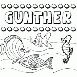 Desenhos do nome Günther para imprimir e colorir com as crianças