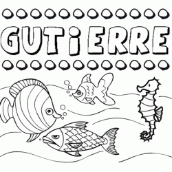 Desenhos do nome Gutierre para imprimir e colorir com as crianças