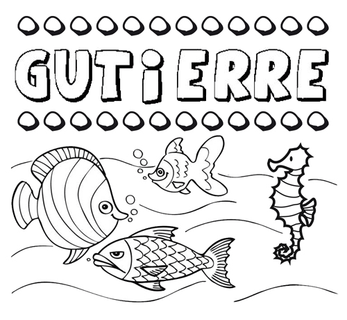 Desenhos do nome Gutierre para imprimir e colorir com as crianças