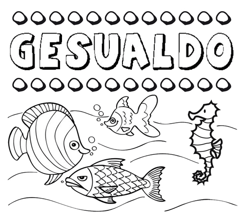 Desenhos do nome Gesualdo para imprimir e colorir com as crianças