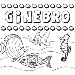 Desenhos do nome Ginebro para imprimir e colorir com as crianças