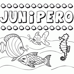 Desenhos do nome Junípero para imprimir e colorir com as crianças