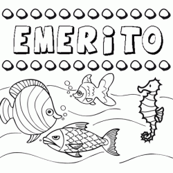 Desenhos do nome Emerito para imprimir e colorir com as crianças