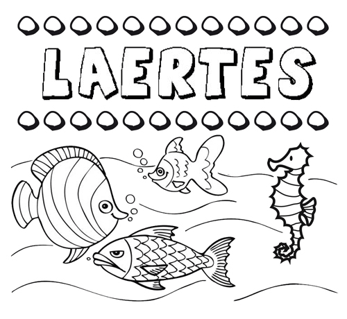Desenhos do nome Laertes para imprimir e colorir com as crianças
