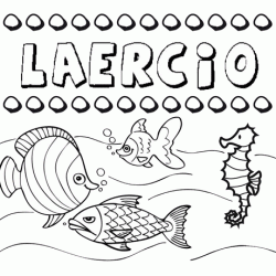 Desenhos do nome Laercio para imprimir e colorir com as crianças