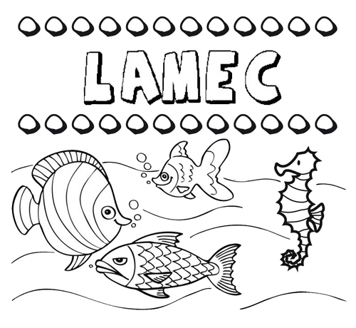 Desenhos do nome Lamec para imprimir e colorir com as crianças