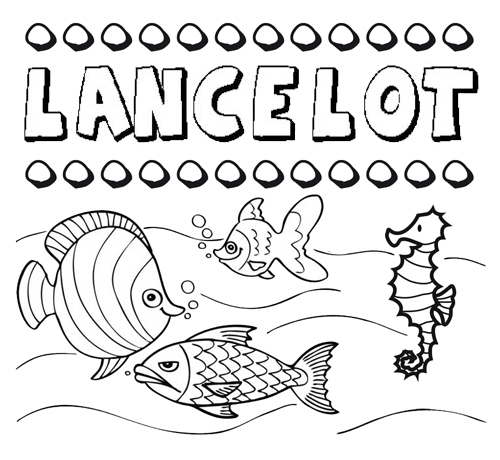 Desenhos do nome Lancelot para imprimir e colorir com as crianças