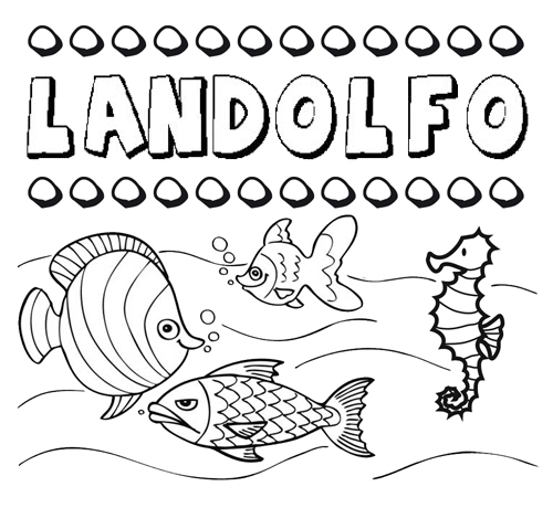 Desenhos do nome Landolfo para imprimir e colorir com as crianças