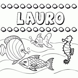 Desenhos do nome Lauro para imprimir e colorir com as crianças