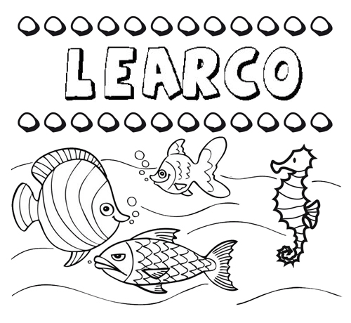 Desenhos do nome Learco para imprimir e colorir com as crianças
