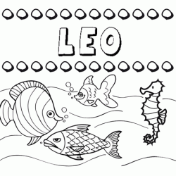 Desenhos do nome Leo para imprimir e colorir com as crianças