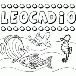 Desenhos do nome Leocadio para imprimir e colorir com as crianças