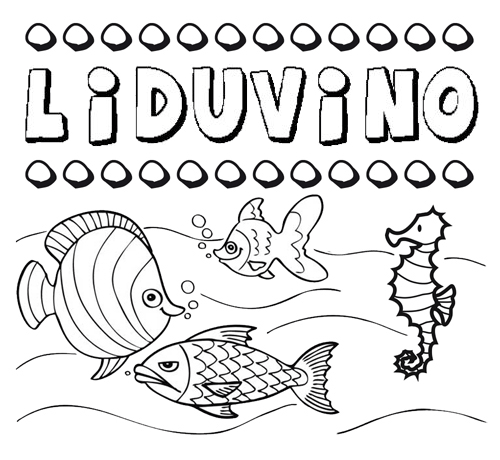 Desenhos do nome Liduvino para imprimir e colorir com as crianças