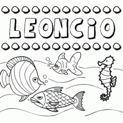 Desenhos do nome Leoncio para imprimir e colorir com as crianças