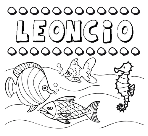 Desenhos do nome Leoncio para imprimir e colorir com as crianças