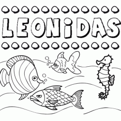 Desenhos do nome Leónidas para imprimir e colorir com as crianças